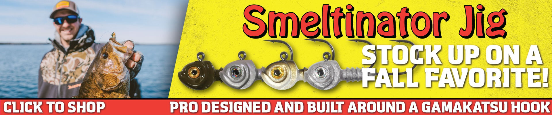 Tackle Smeltinator Jig, Gussy's favorite fall jig for chasing big bass.